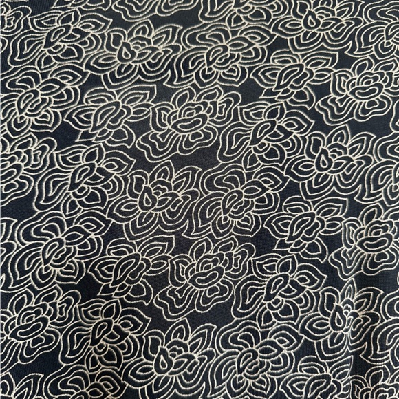 Banana Republic Black Floral Sketch Patterned Long Sleeve Dress - Picture 4 of 4